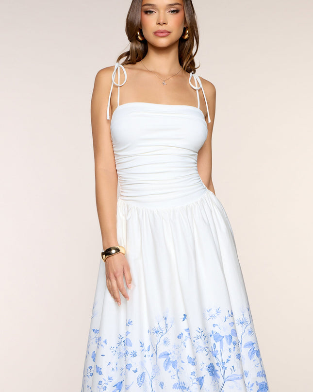 Clarie Floral Poplin A-Line Formal Dress