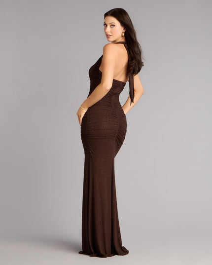Avalee Rhinestone Mesh Mermaid Formal Dress