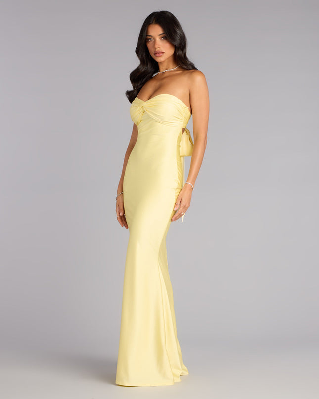 Kimberly Strapless Tie-Back Mermaid Formal Dress