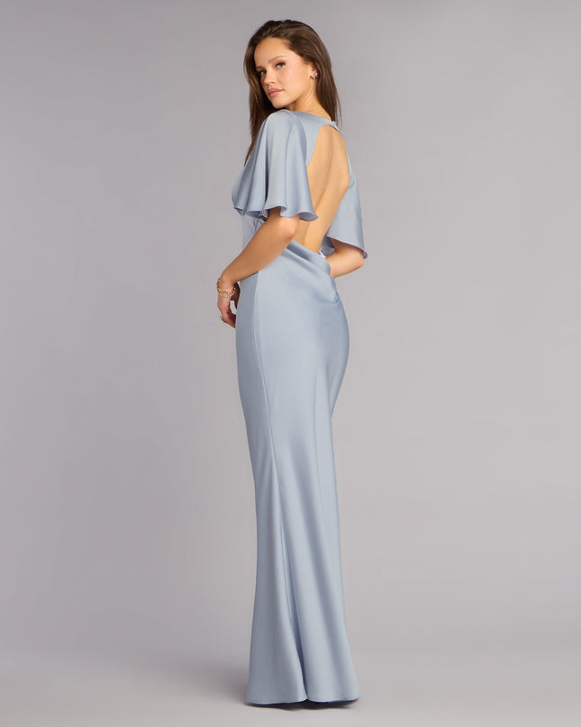 Viana Satin Open Back Formal Dress