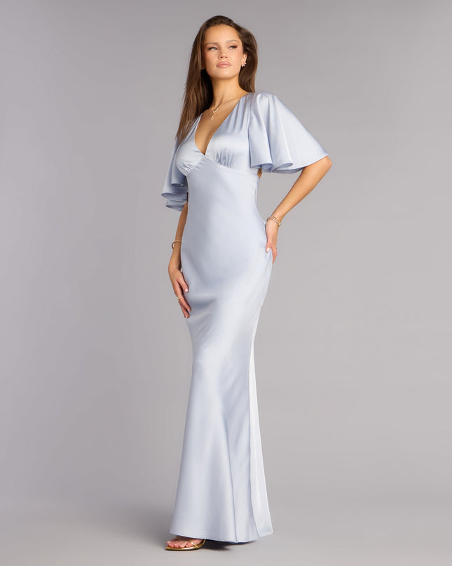 Viana Satin Open Back Formal Dress