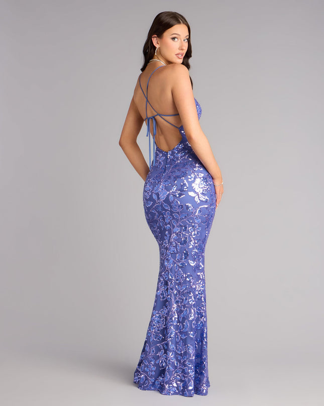 This navy blue prom dress, the Betty Sequin Strappy Mermaid Formal Dress , features a sleek, floor-length design with trend-forward details that capture the excitement of Prom 2026.