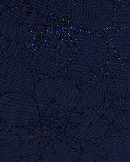 Discover a formal dress like the Braelynn Rhinestone Floral Mesh Mermaid Dress in navy blue featuring a flattering fit, smooth fabric, and refined design for any formal occasion.