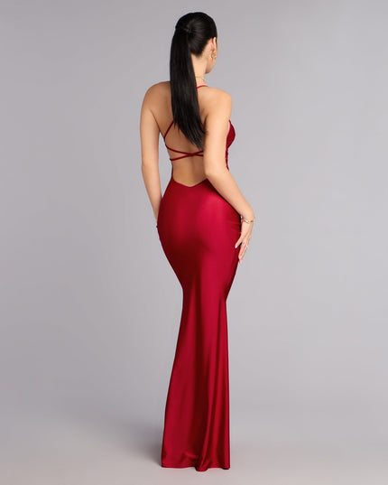 Hannah V-Neck Strappy Formal Dress