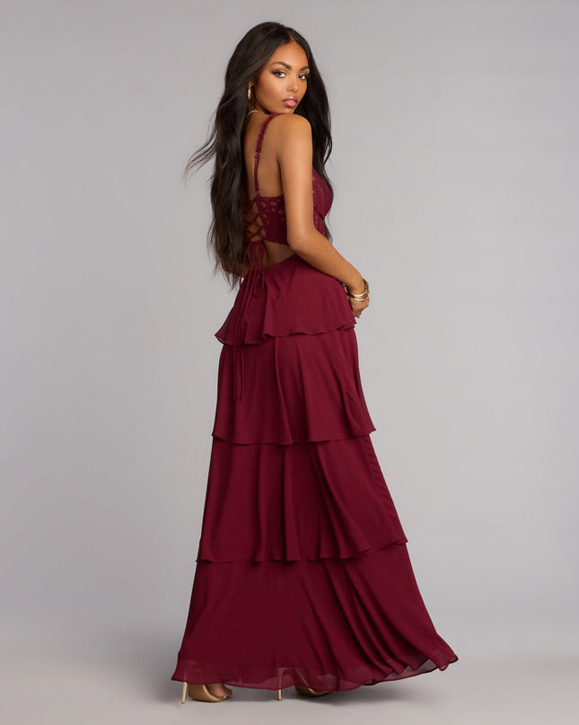 Katy Crochet Lace A-Line Formal Dress