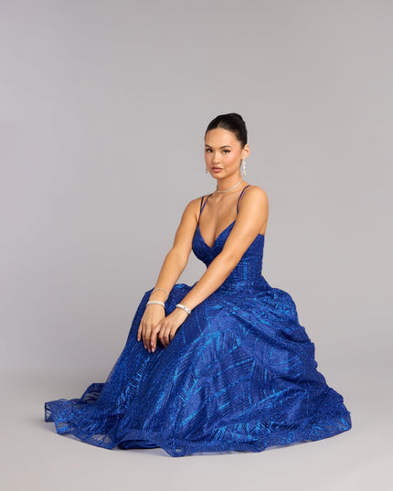 Soraya Glitter A-Line Formal Dress