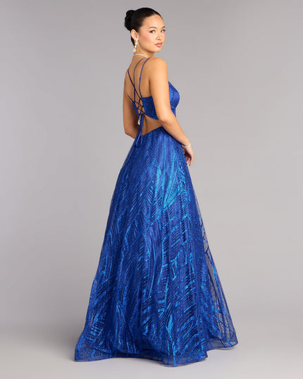 Soraya Glitter A-Line Formal Dress