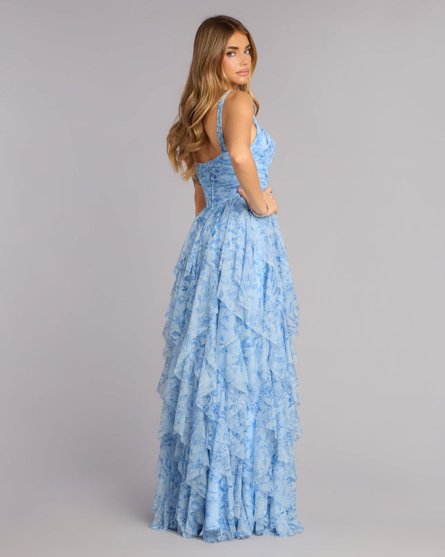 Luna Floral Ruffled Formal Dress