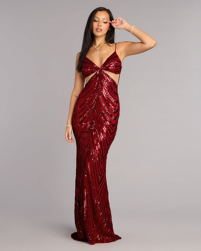 Jayla Sequin Cutout Formal Dress