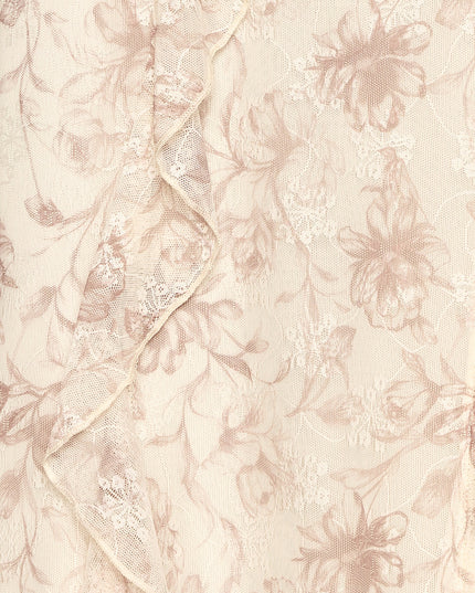 Diana V-Neck Mermaid Floral Ruffle Formal Dress