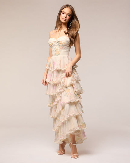 Anabelle Floral Chiffon Formal Dress