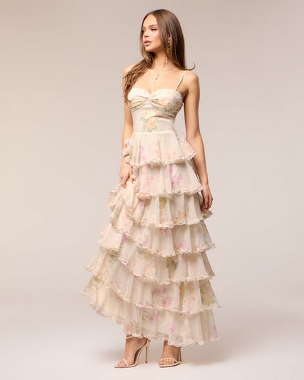 Anabelle Floral Chiffon Formal Dress