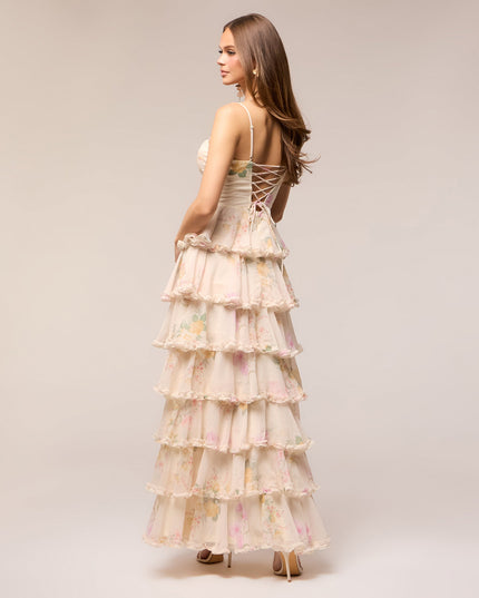 Anabelle Floral Chiffon Formal Dress