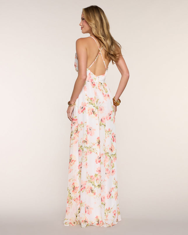 May Floral Chiffon A-Line Formal Dress