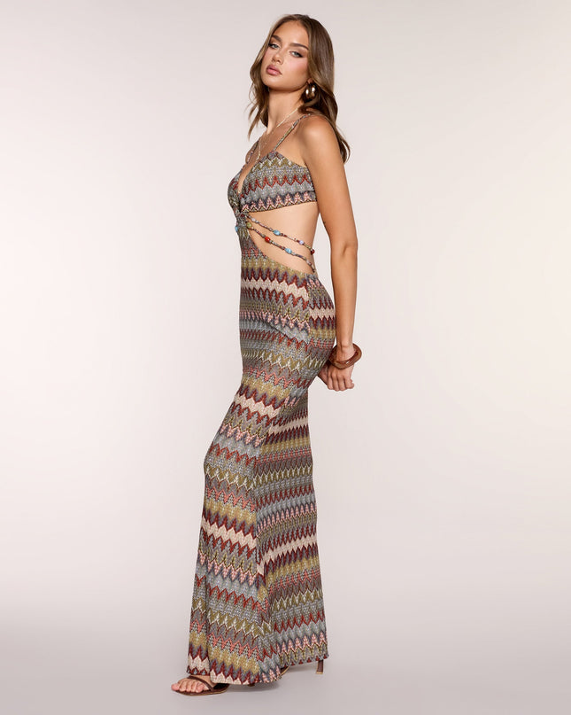 Talia Chevron Cutout Mermaid Dress