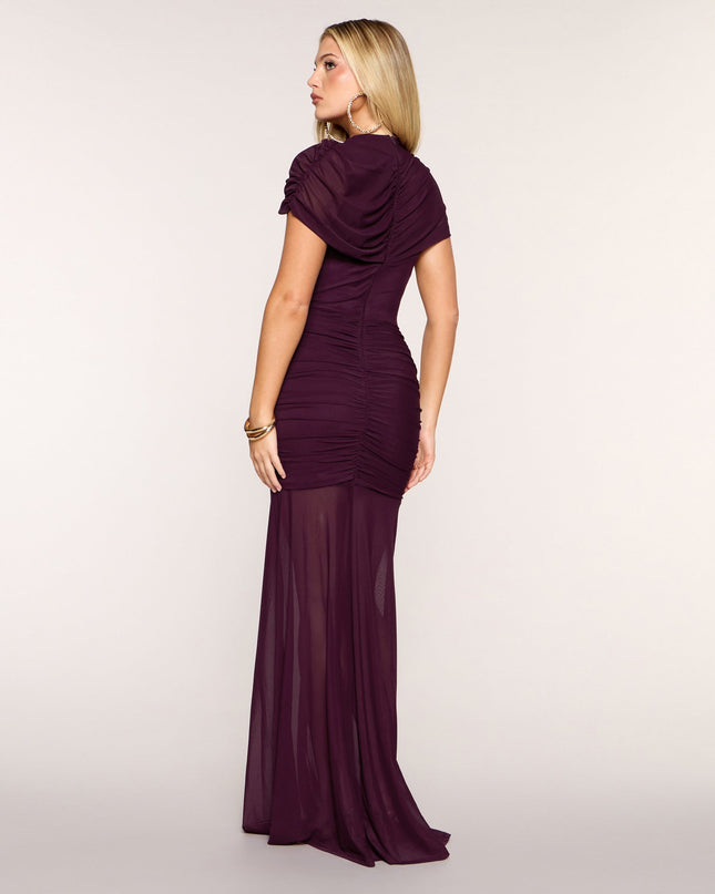 Solenne Mock Neck Mesh Mermaid Formal Dress