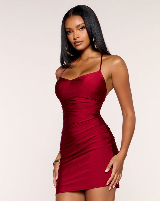 Own The Room Halter Mini Dress