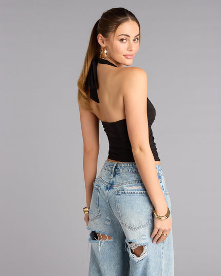 On Repeat Tie Back Halter Top