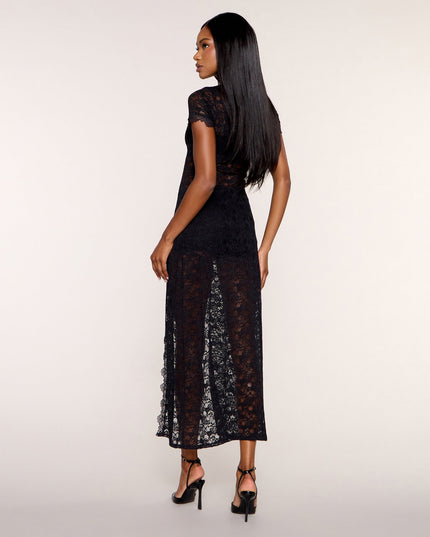 Lace Agenda Sheer Button-Up Duster