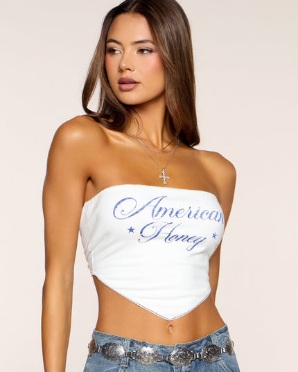 American Honey Cropped Tube Top