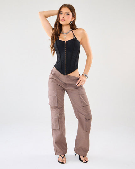 Attitude Please Jersey Corset Top