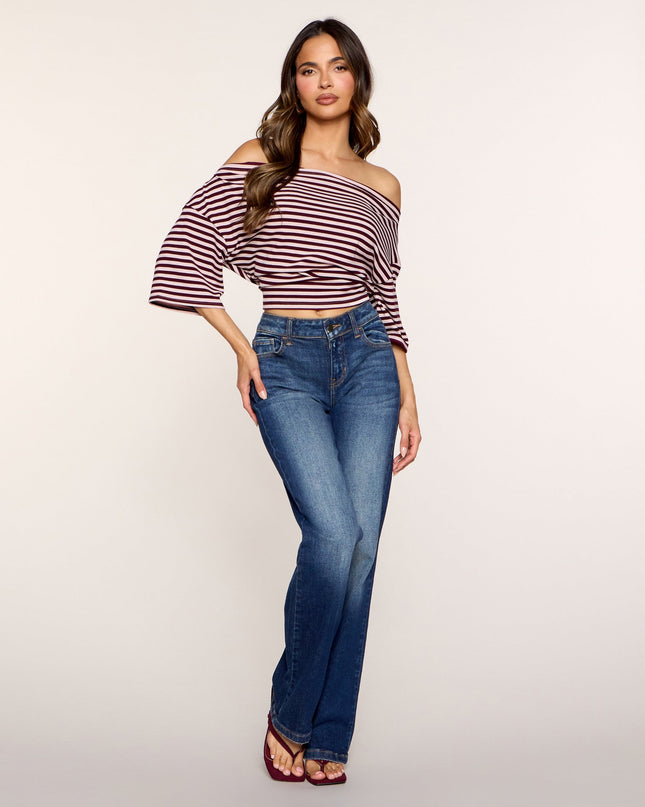 Plans Optional Striped Dolman Top