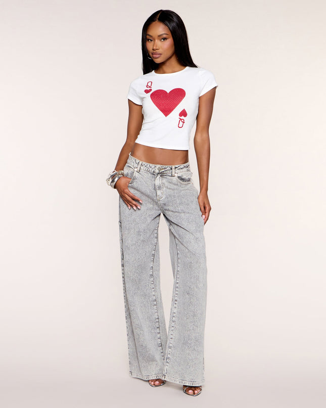 Royal Flush Queen Of Hearts Graphic Tee