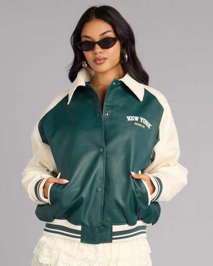 Play It Cool Varsity Bomber Jacket