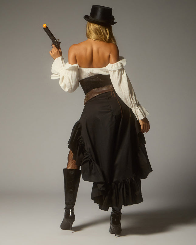 Steampunk Western Outlaw Six-Piece Costume Set