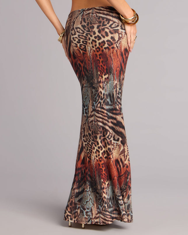 Untamed Vibes Animal Print Maxi Skirt