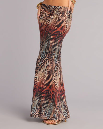 Untamed Vibes Animal Print Maxi Skirt