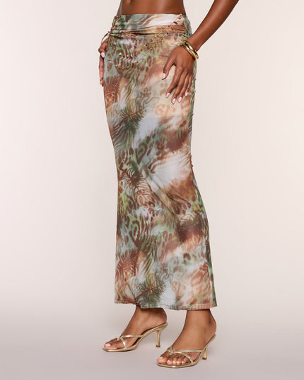 Sunset Social Abstract Maxi Skirt