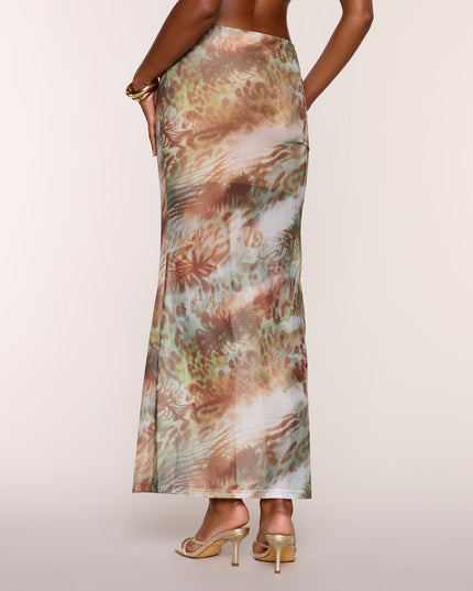 Sunset Social Abstract Maxi Skirt