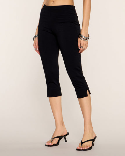 Cut It Short Mid Rise Ponte Capri Pants