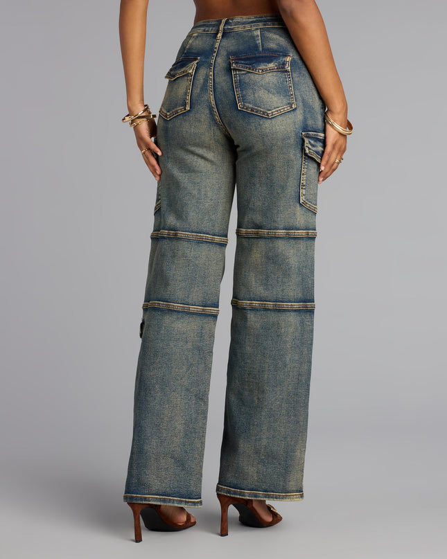 Off Duty Cargo Denim Pants