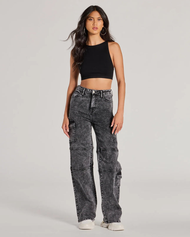 Cool Captured High Rise Cargo Denim Jeans