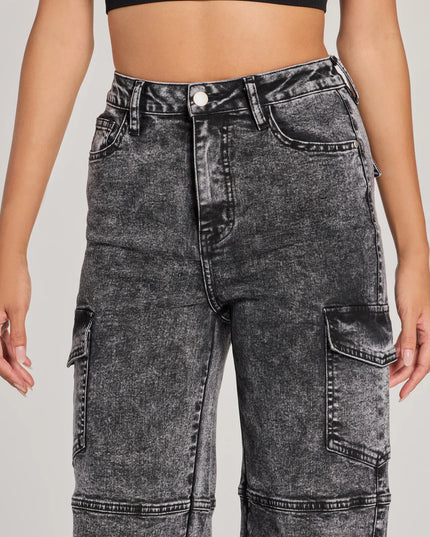 Cool Captured High Rise Cargo Denim Jeans