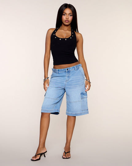 Off Duty Details Mid Rise Cargo Jort