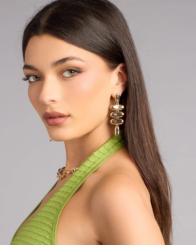 Sculpted Glow Statement Earrings