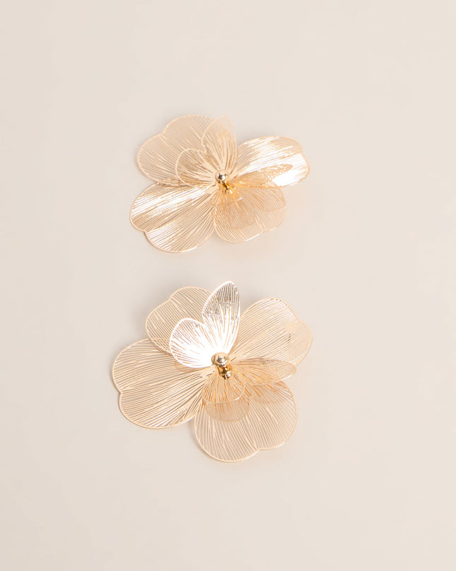 Pretty Extra Flower Statement Stud Earrings