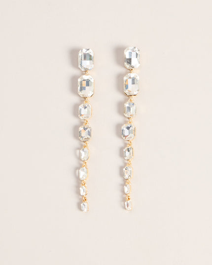 Drama Drop Rhinestone Earrings
