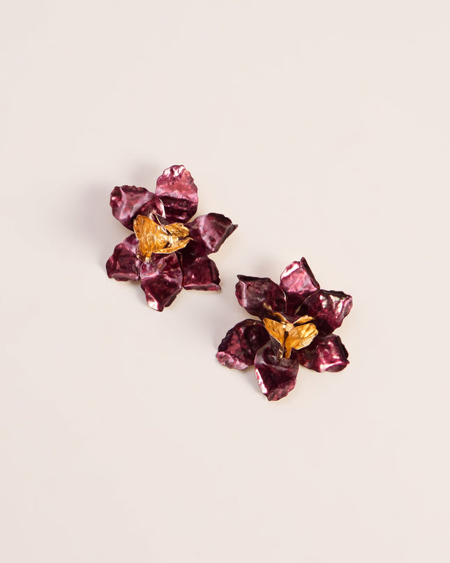 Wild Orchid Stud Earrings