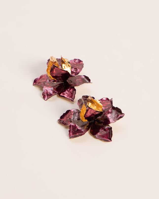 Wild Orchid Stud Earrings