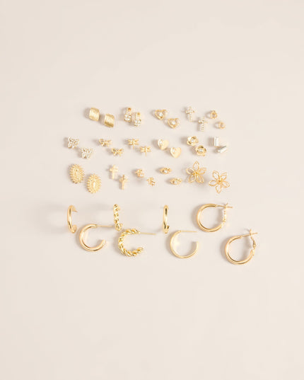 Mix It Up Stud And Hoop Earrings Set