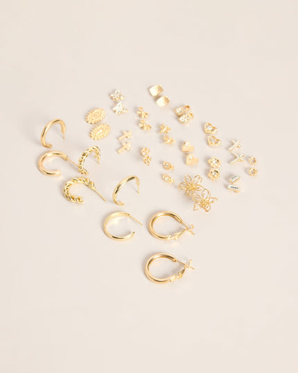Mix It Up Stud And Hoop Earrings Set