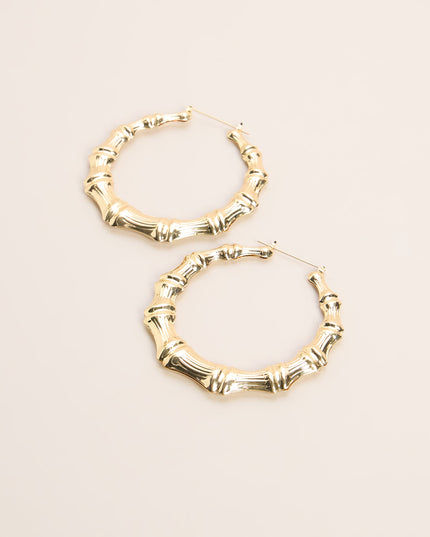 Booked And Bold Bamboo Hoop Earrings