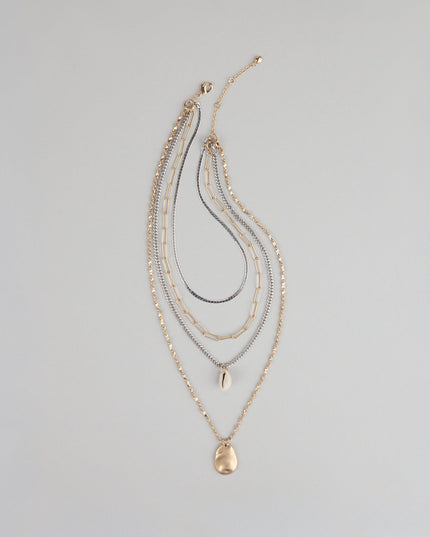 Layer Slayer Mixed Chain Pendant Necklace