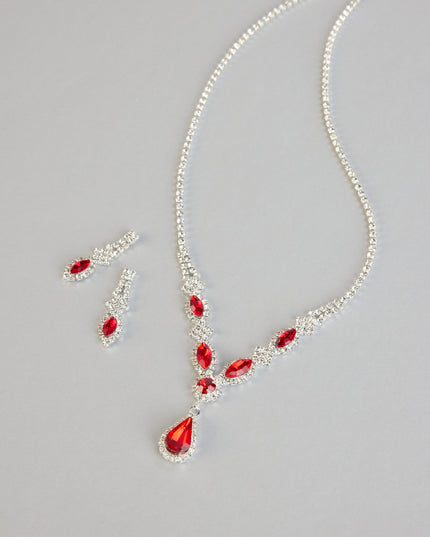 Regal Glow Necklace And Earrings Set