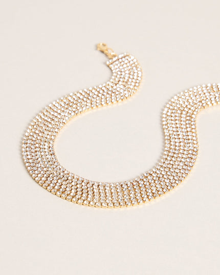 Glam Girl Layered Rhinestone Necklace