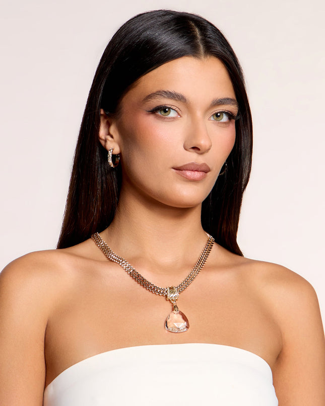 Sleek Statement Stone Pendant Necklace
